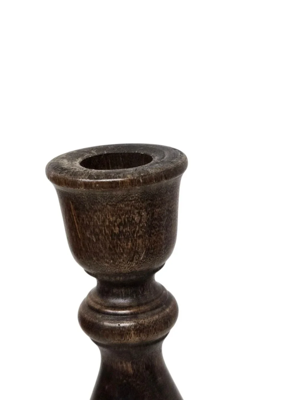 Vintage Wooden Candle Holders Set Of 2 MCM Taper Basketville Putney Vermont